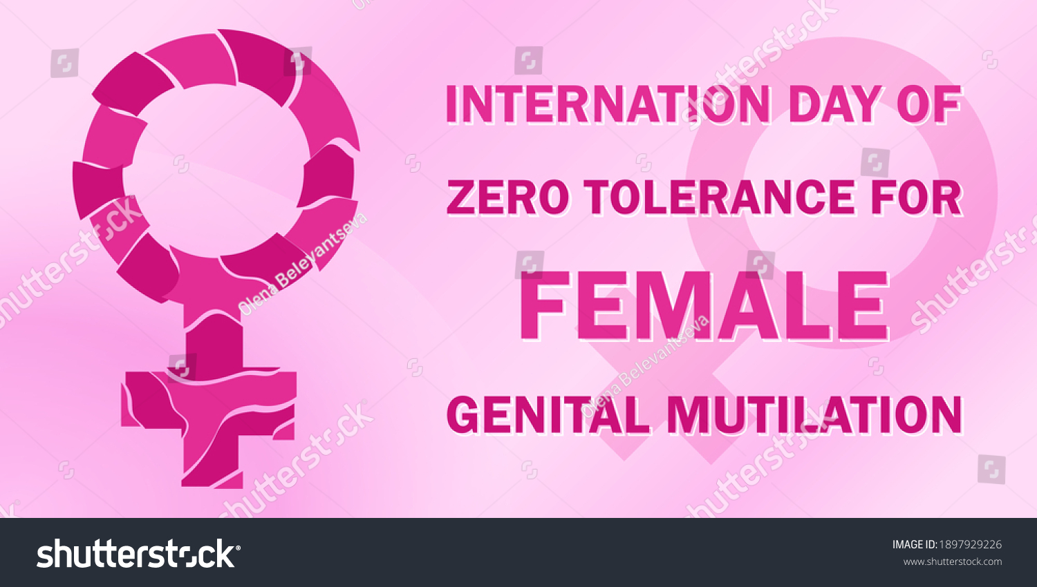 International Day Zero Tolerance Female Genital Stock Vector Royalty Free 1897929226 2539