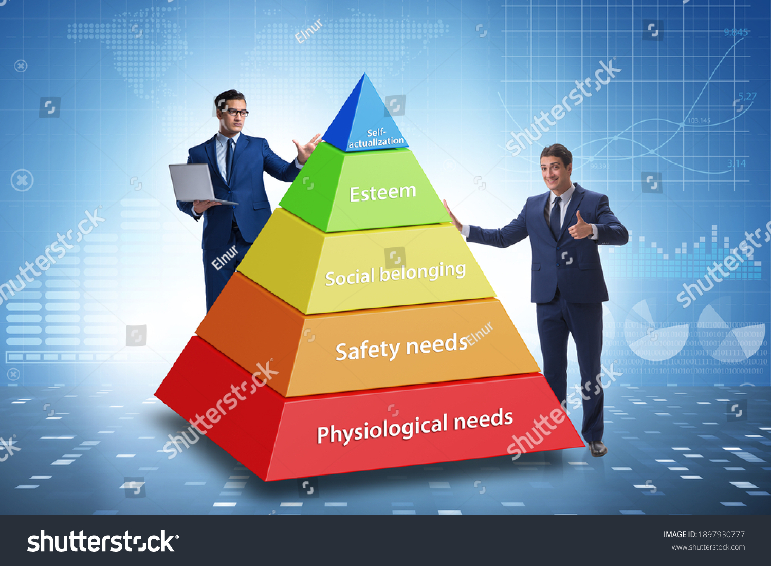 Concept Maslow Hierarchy Needs Businessman Stock Photo 1897930777 ...