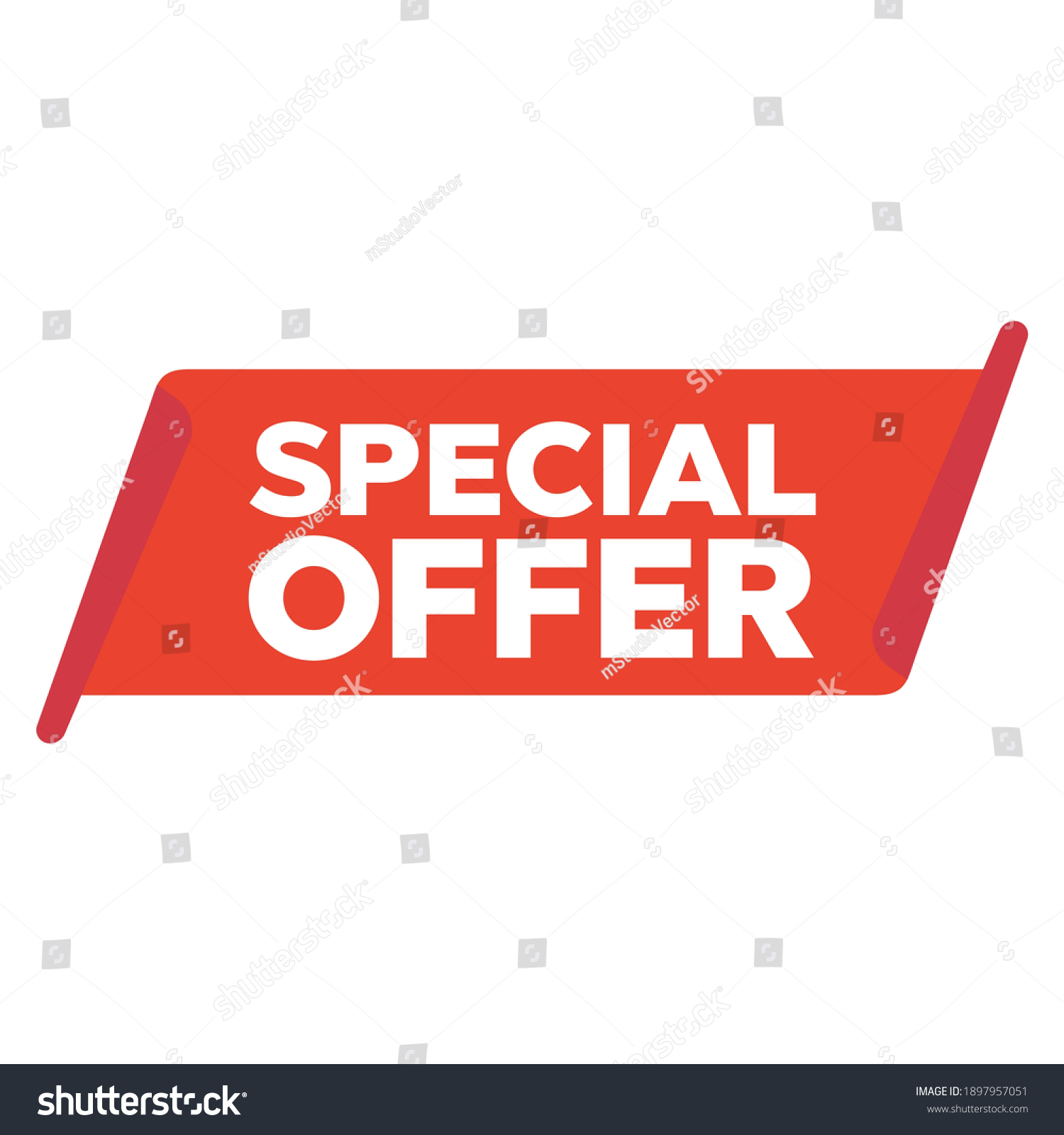 Red Vector Banner Exclusive Offer Sticker Stock Vector (royalty Free 