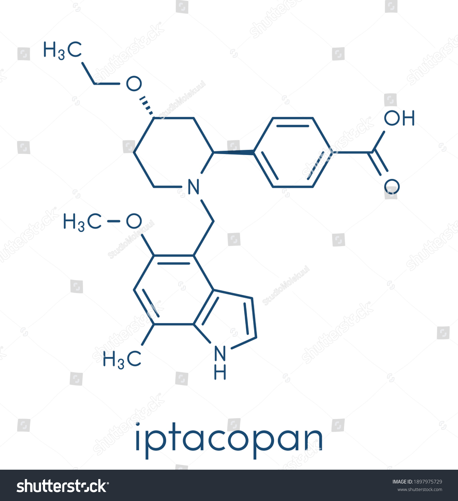 Iptacopan Drug Molecule Skeletal Formula Stock Vector (Royalty Free ...