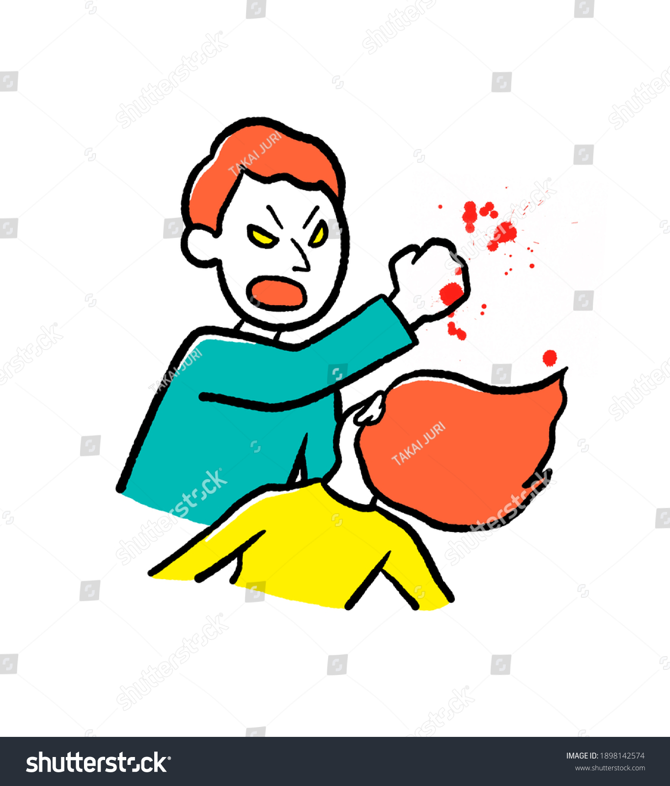 Clip Art Domestic Violence Stock Illustration 1898142574 | Shutterstock