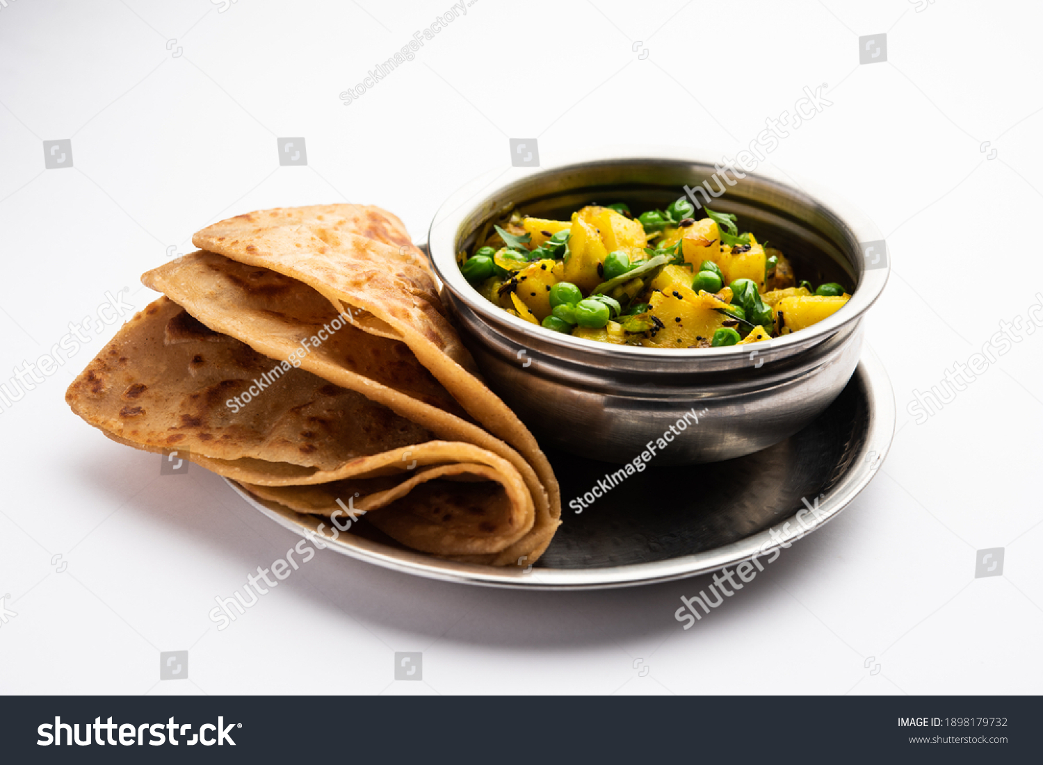 Aloo Mutter Matar Aalu Dry Sabzi Stock Photo 1898179732 | Shutterstock