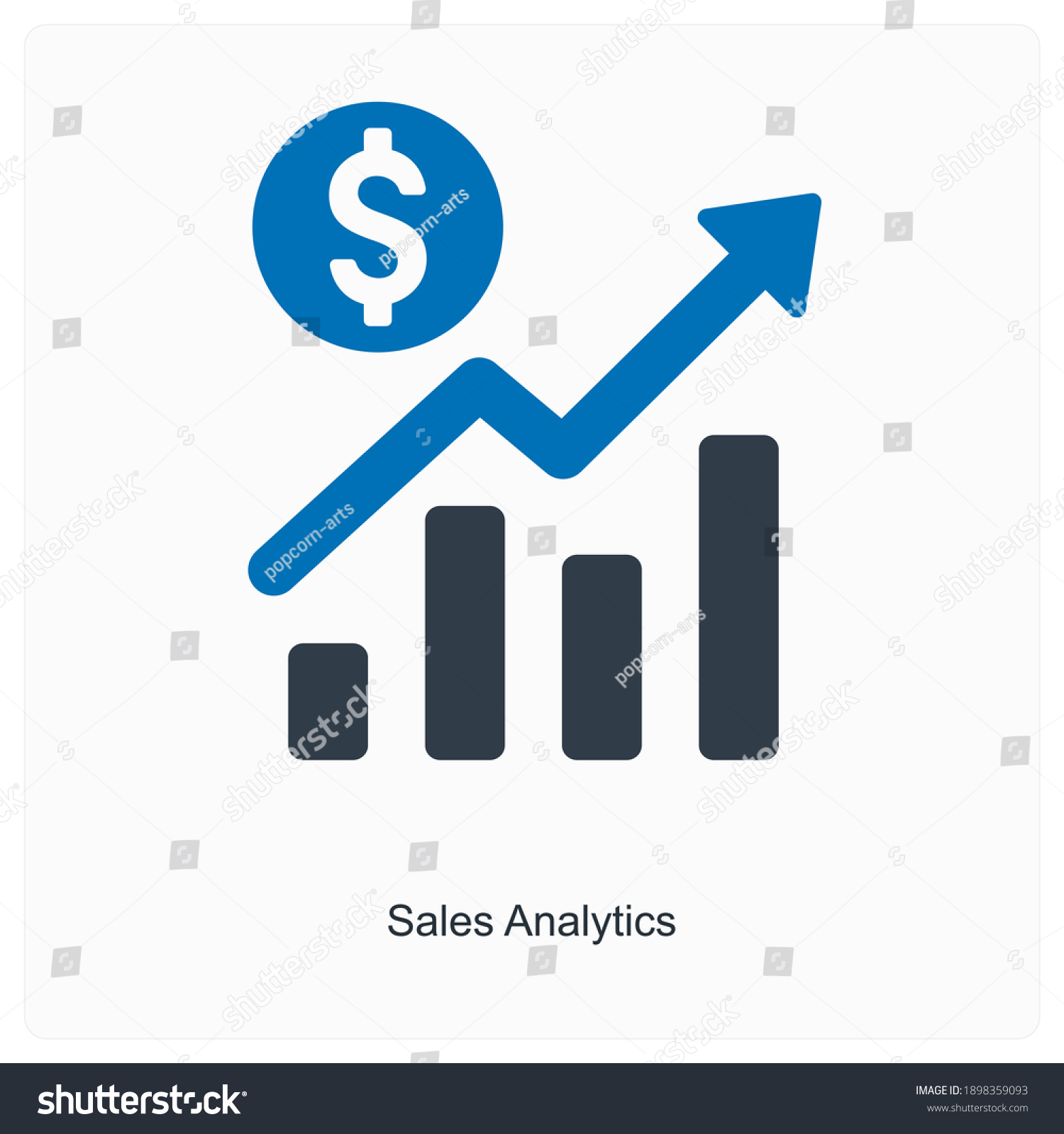 Sales Analytics Analysis Icon Concept Stock Vector Royalty Free 1898359093 Shutterstock 7230