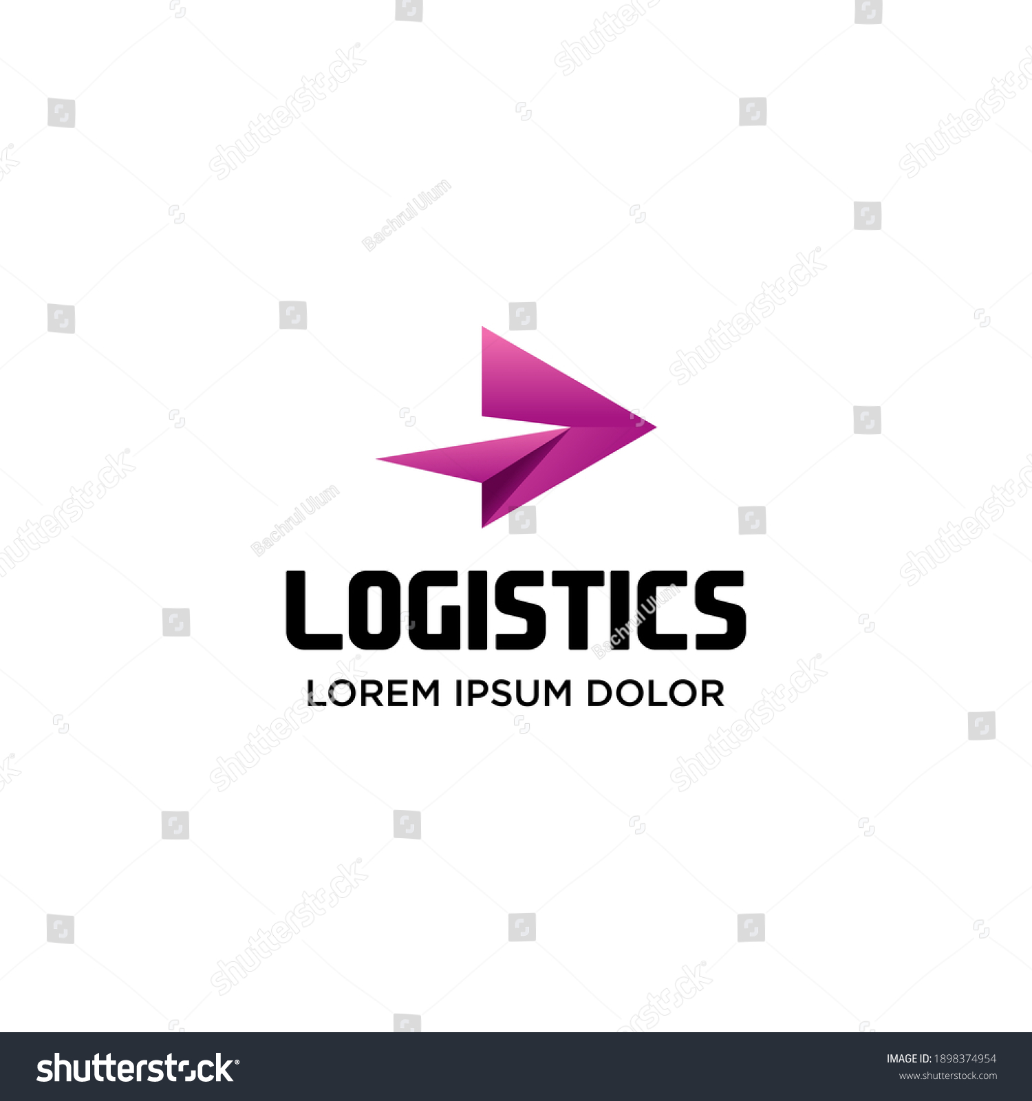 Illustration Vector Graphic Logistics Logo Arrow Stock Vector (Royalty ...