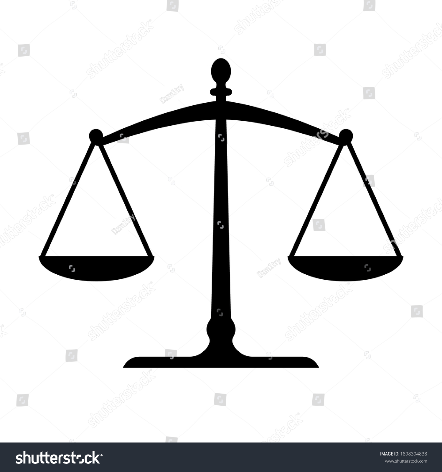 Justice Scale Silhouette Icon Clipart Image Stock Vector (Royalty Free ...