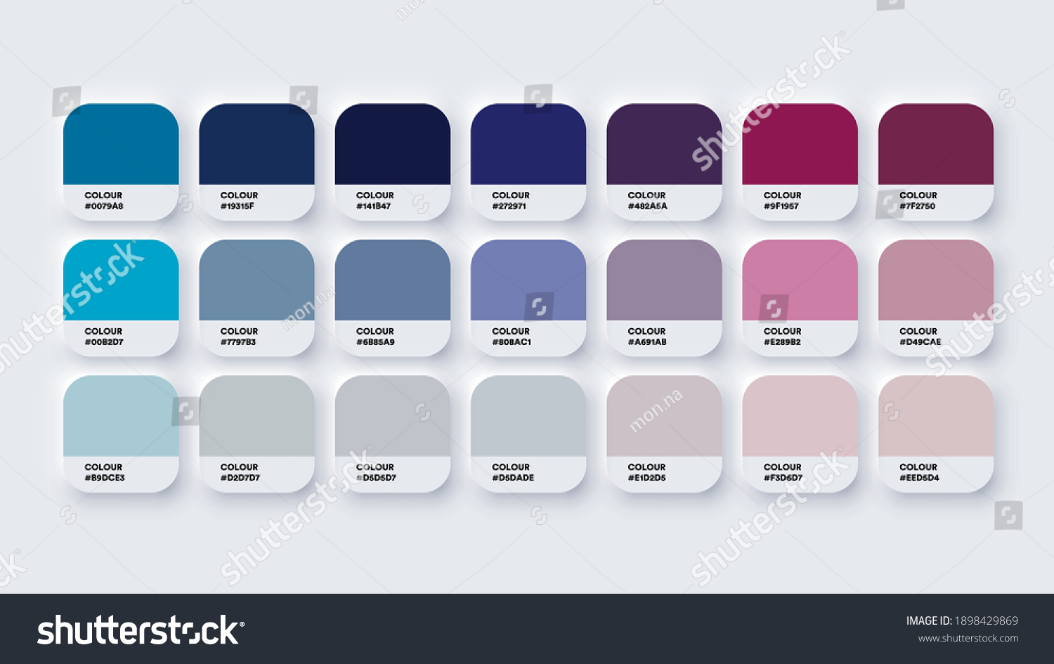 Pantone Colour Guide Palette Catalog Samples Stock Vector Royalty Free 1898429869 Shutterstock