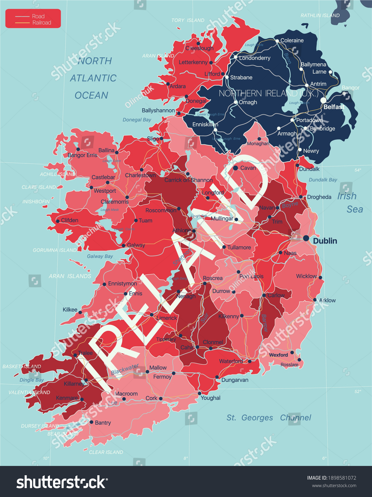 irish potato famine map