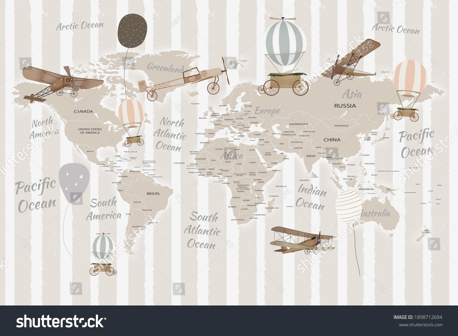 Stock Photo World Map For Kids   Design 1898712694 