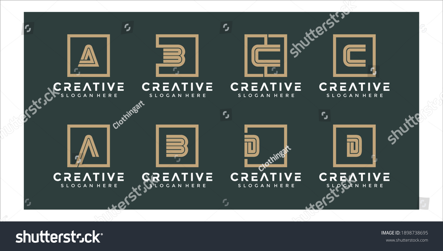Monogram Logo Design Graphic Collection Stock Vector (Royalty Free