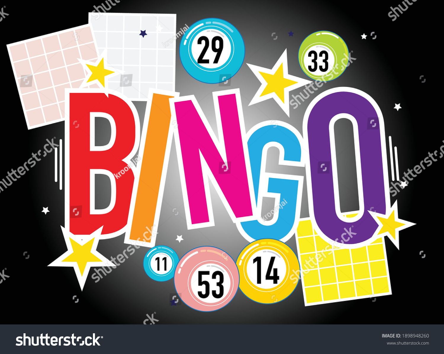 Bingo Lottery Posters Background Game Templates Stock Vector (Royalty ...