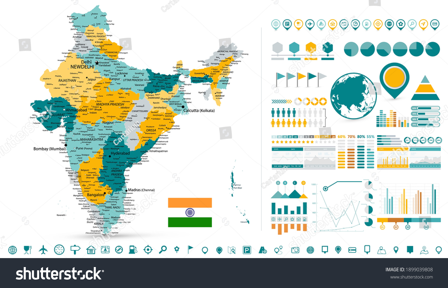 238 India Map City Name Images, Stock Photos & Vectors | Shutterstock