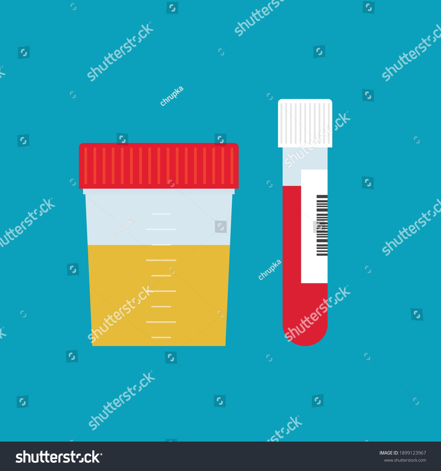 Urine Blood Sample Laboratory Analysis Vector Stock Vector (Royalty ...