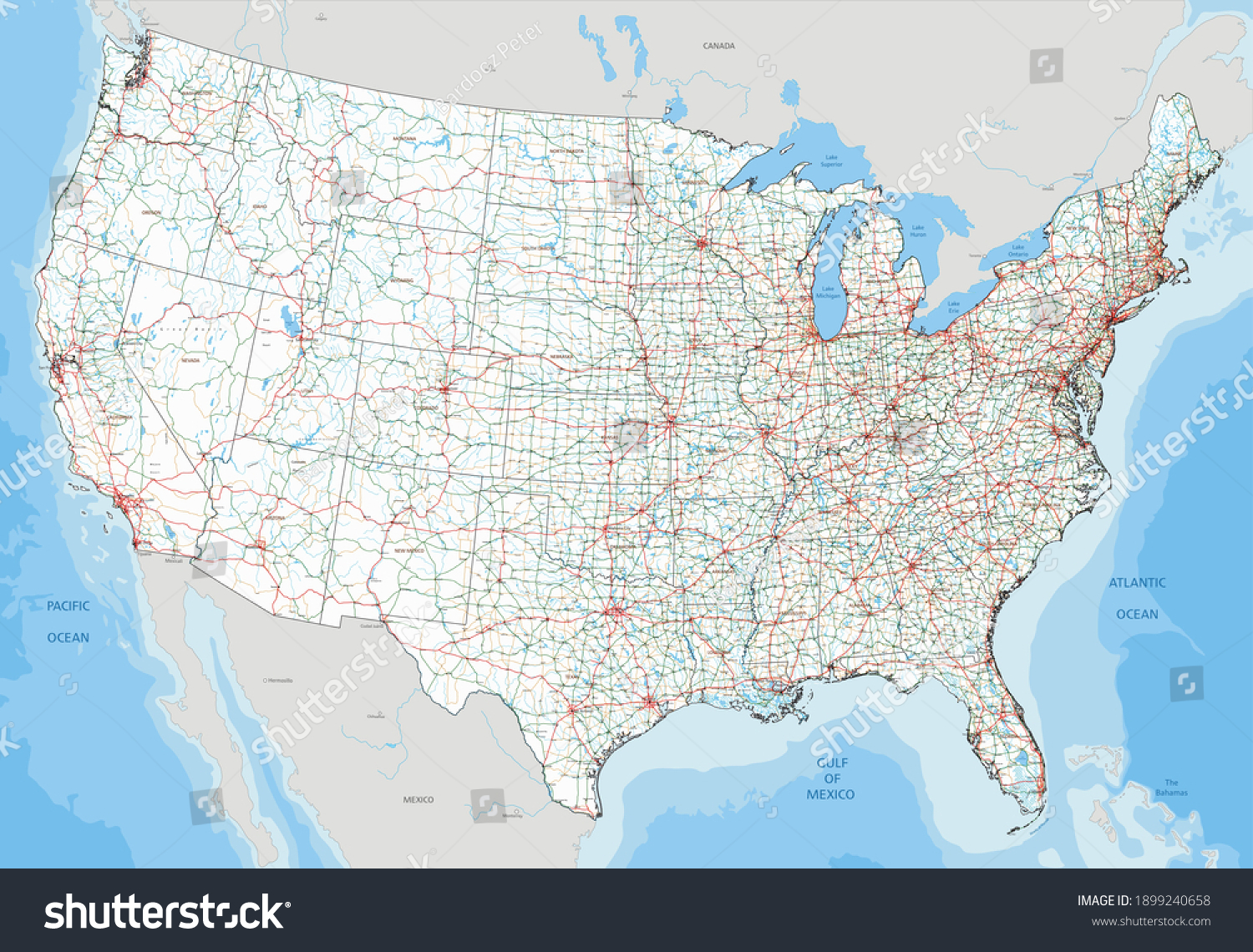 Один из штатов среднего запада 6. Main Roads of USA. USA Interstates.