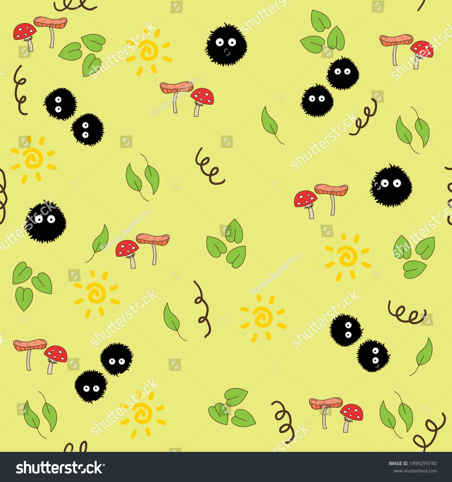 totoro background pattern