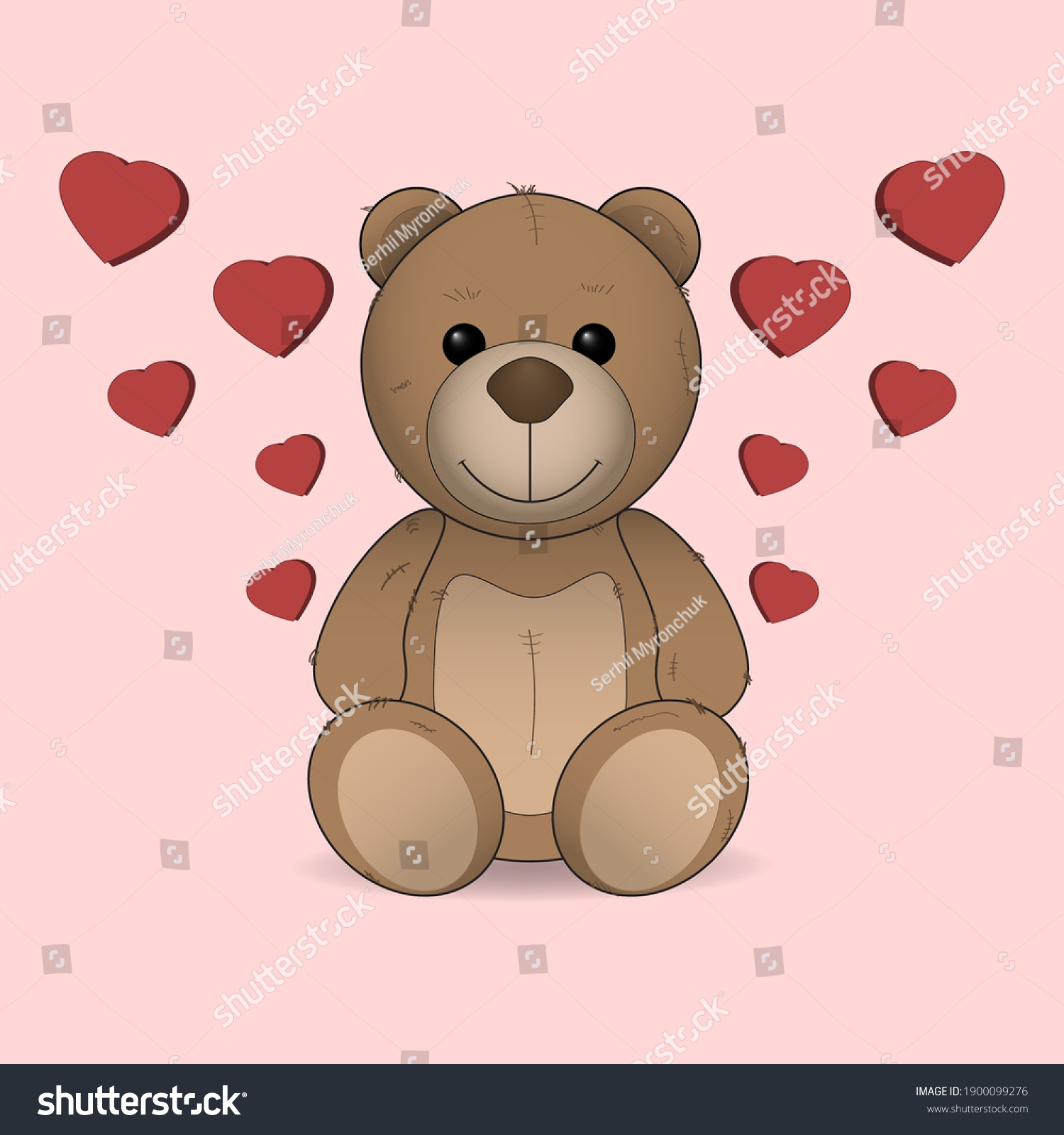 teddy bears with love hearts