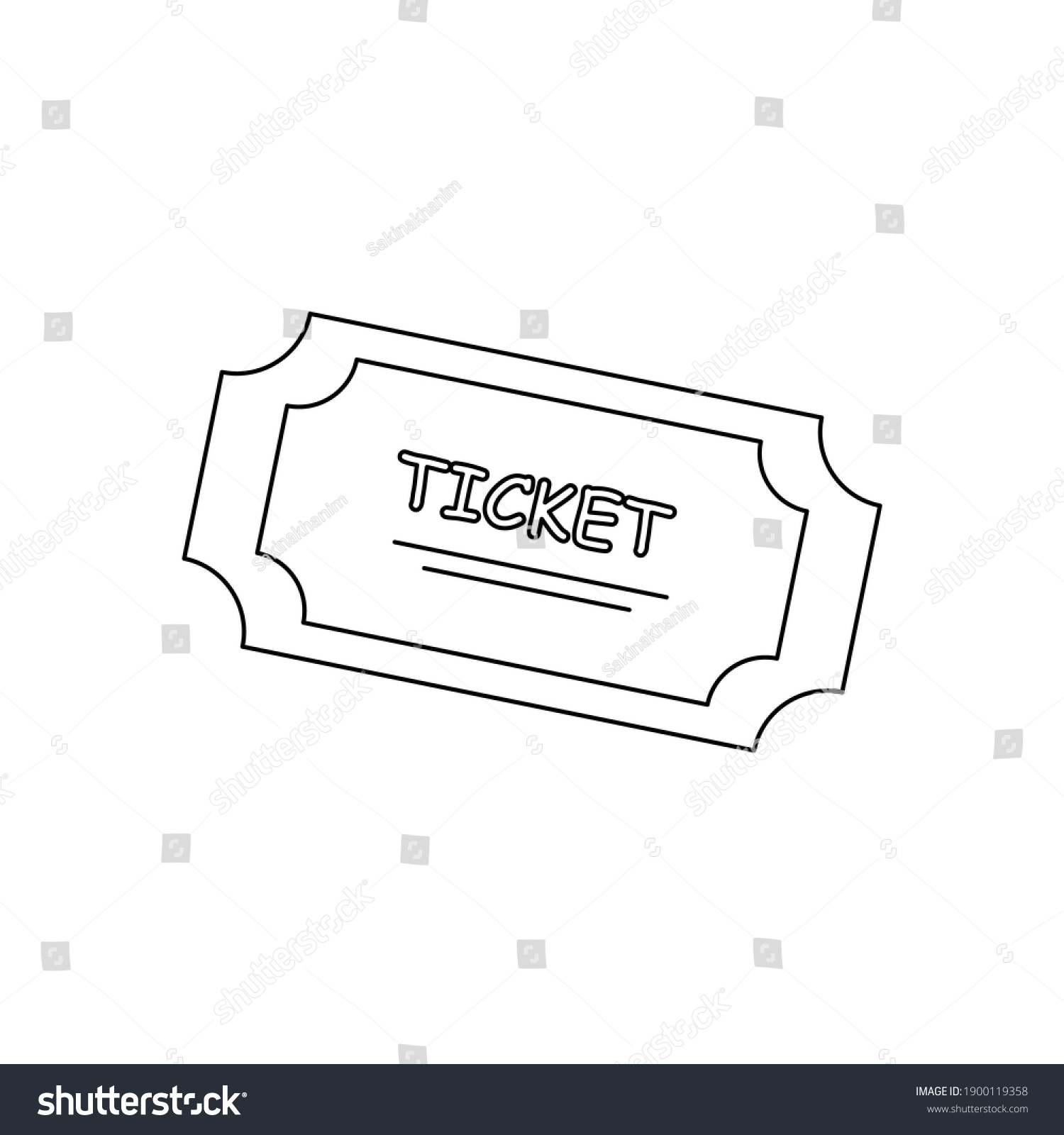 Ticket Icon Trendy Design Stock Illustration 1900119358 | Shutterstock