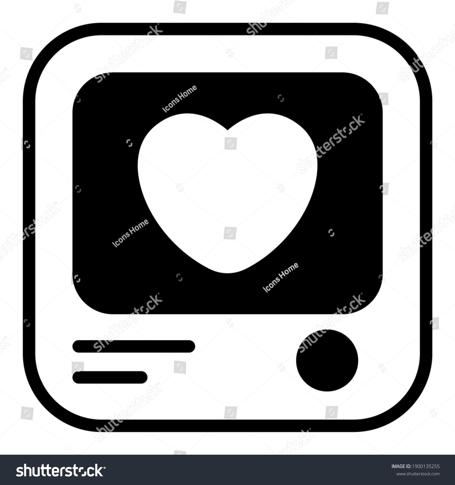 Love Comment Expression Black Vector Icon Stock Vector (Royalty Free ...