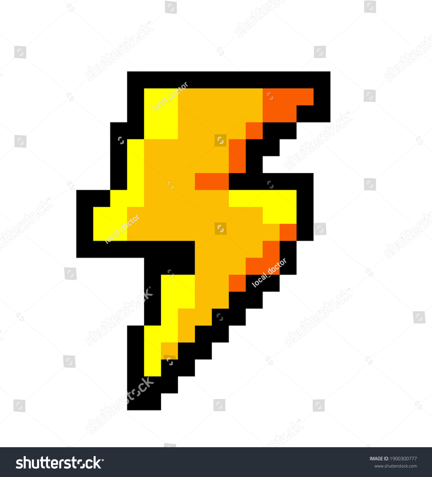 Lightning Bolt Pixel Art Style Like: เวกเตอร์สต็อก (ปลอดค่าลิขสิทธิ์ ...