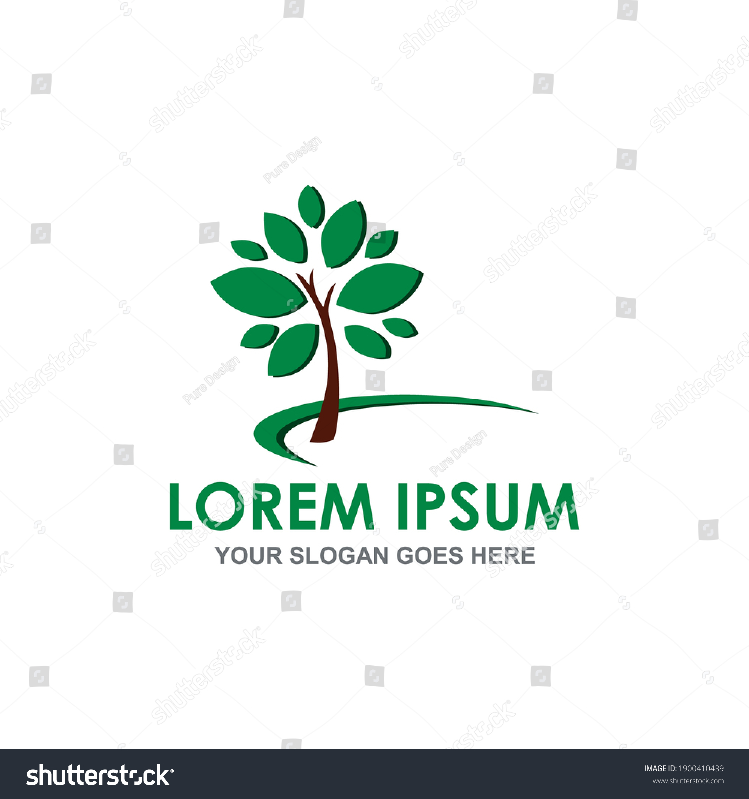 Nature Tree Logo Vector Image Stock Vector (royalty Free) 1900410439 