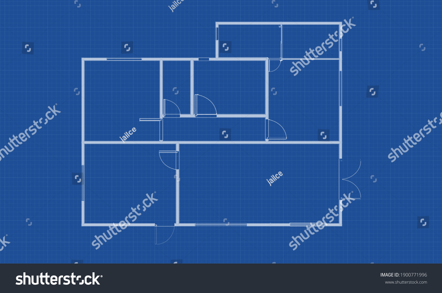 Clean Architecture Floor Plan Background Blueprint Stock Illustration ...