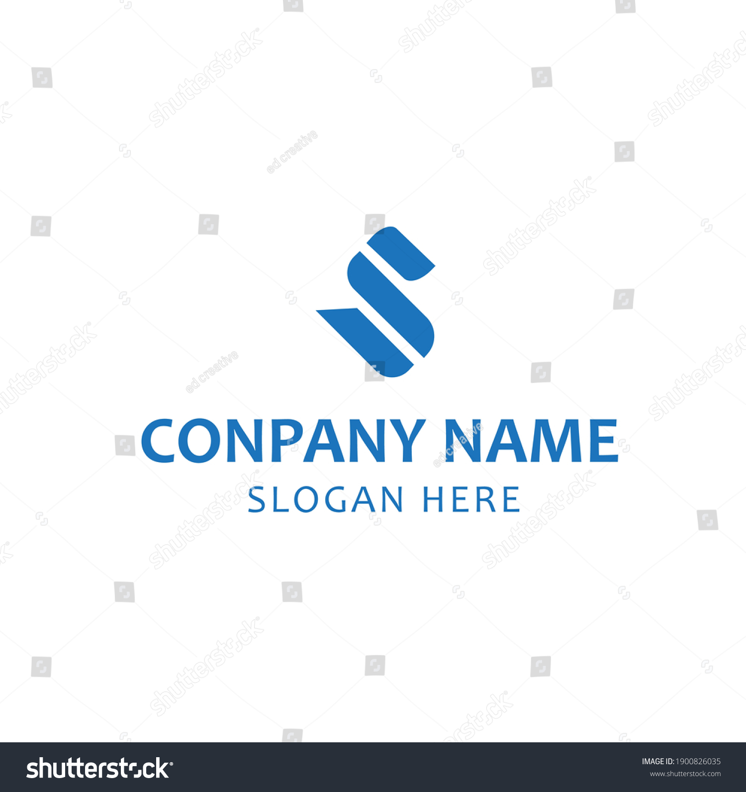 Logo Templates Letter S White Background Stock Vector (Royalty Free ...