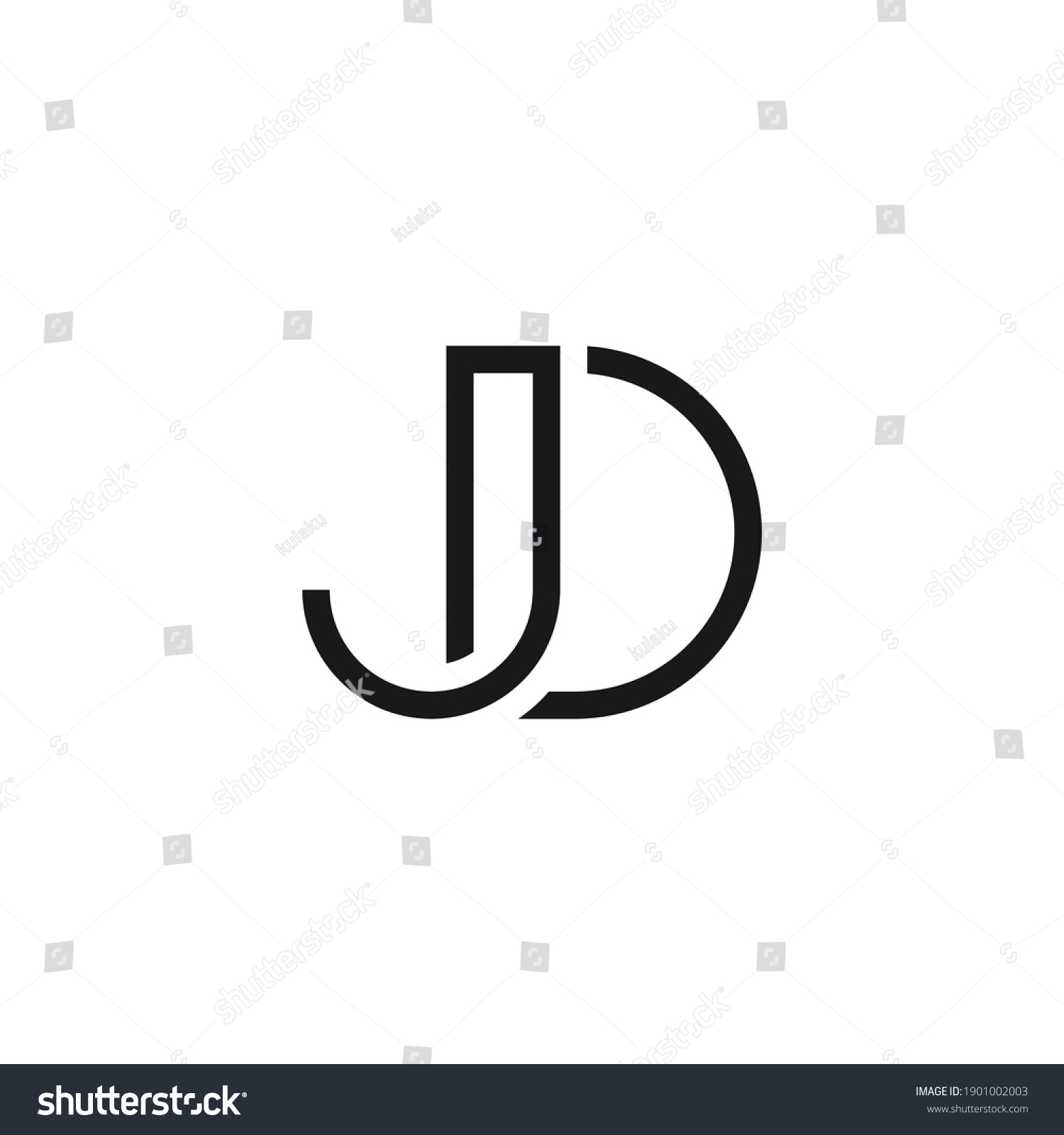 Combination Letters Jd Design Inspiration Stock Vector (Royalty Free ...