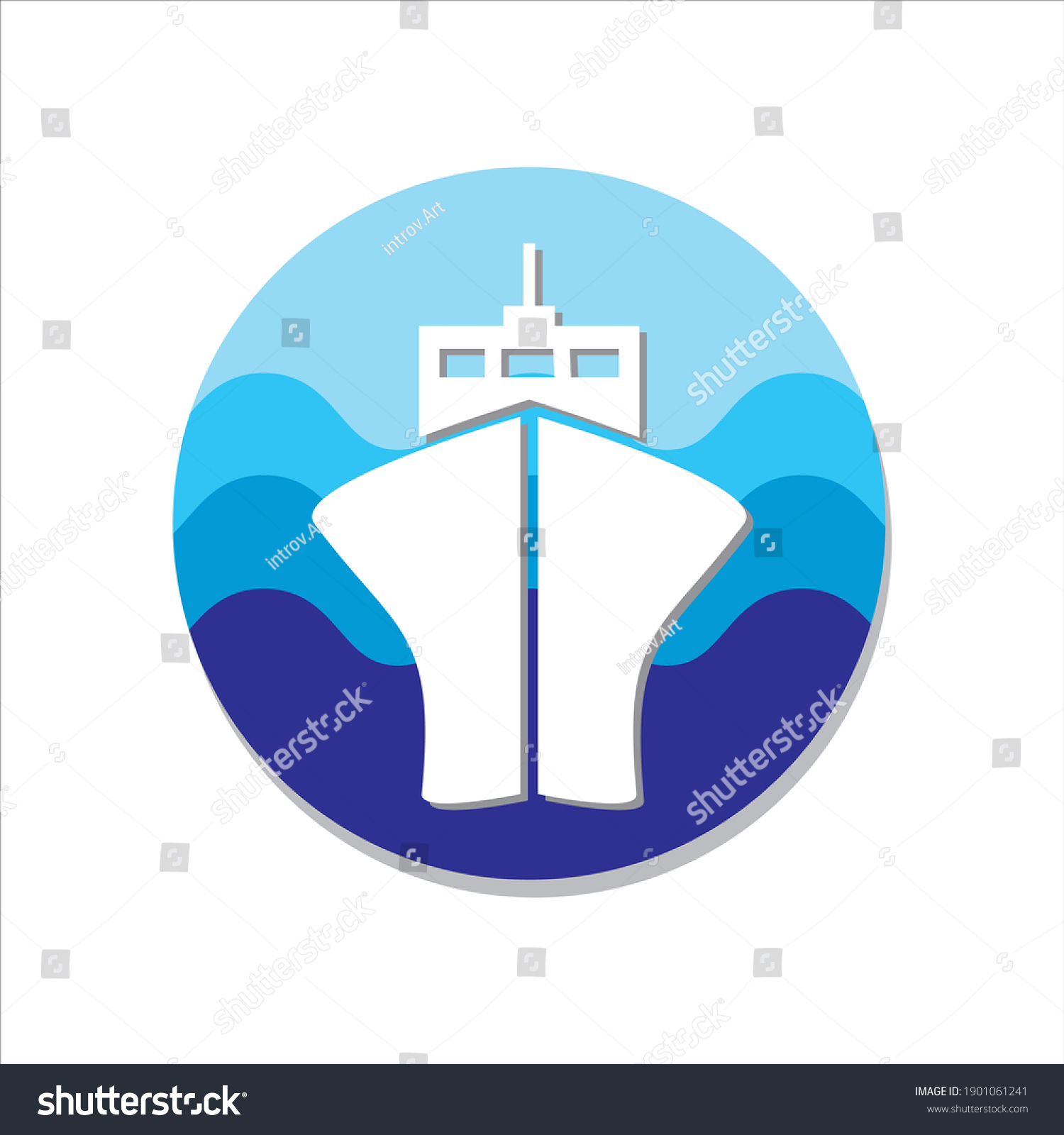 Illustration Cargo Shipment Icon Vector Logo Stock Vector (Royalty Free ...