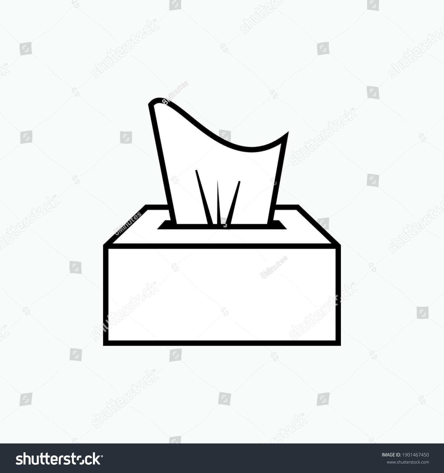 Facial Tissue Icon Vector Logo Template Stock Vector (Royalty Free ...