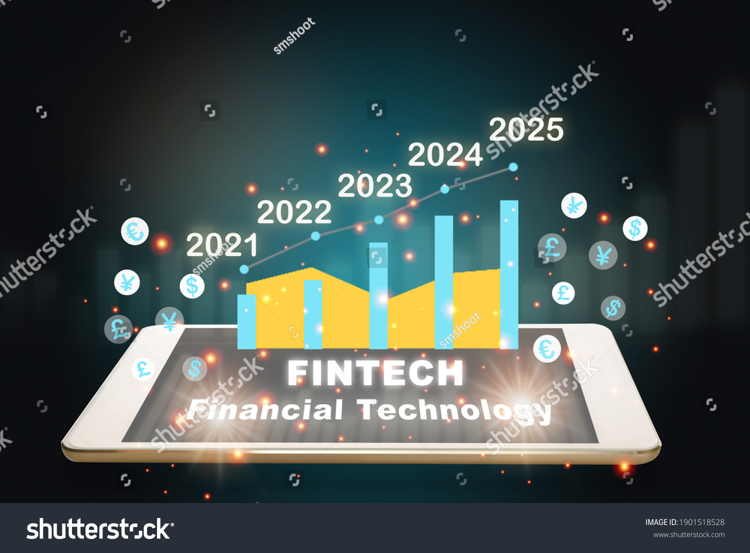 2021 2022 2023 2024 2025 Return Stock Illustration 1901518528