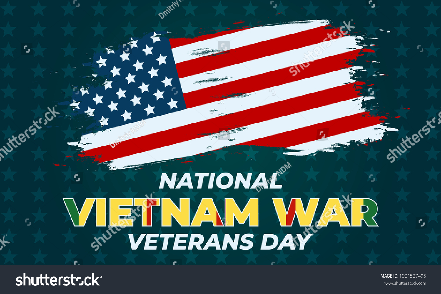 National Vietnam War Veterans Day Most Stock Vector (Royalty Free