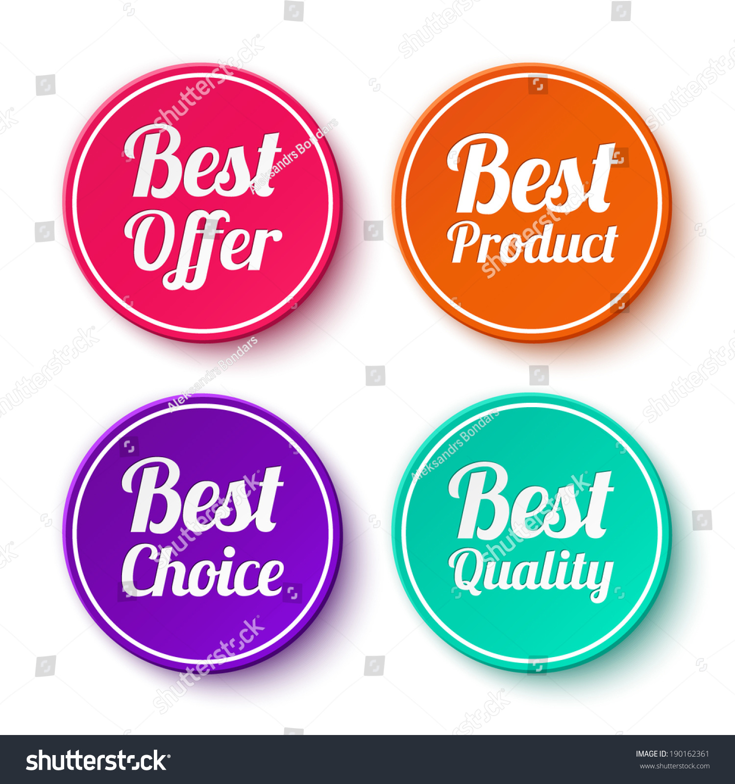 Set Promotional Stickers Labelsvector Illustration Stock Vector Royalty Free 190162361 1976