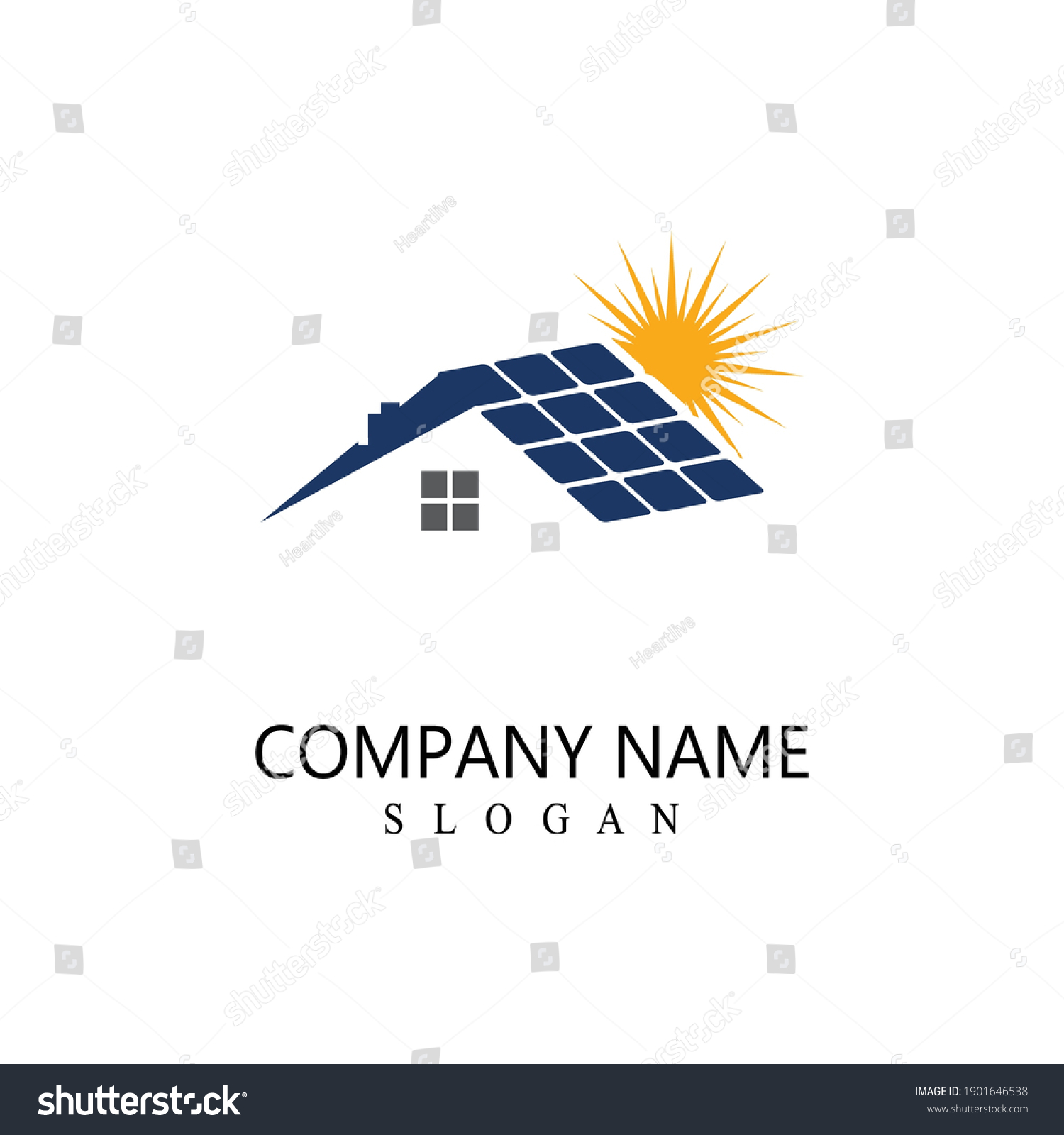 Solar Energy Logo Vector Template Stock Vector (Royalty Free ...