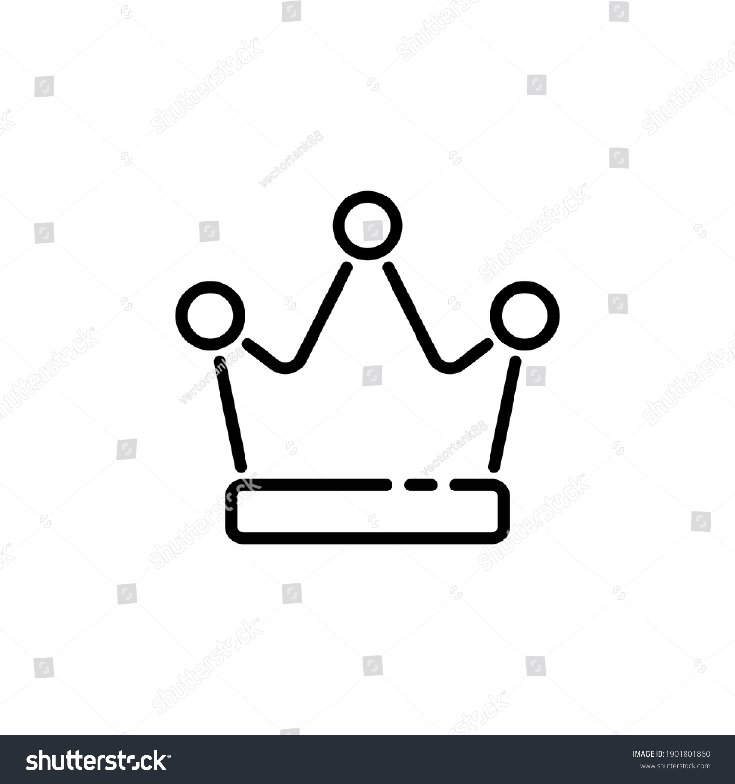 Crown Icon Vector Logotype Stock Vector (Royalty Free) 1901801860 ...