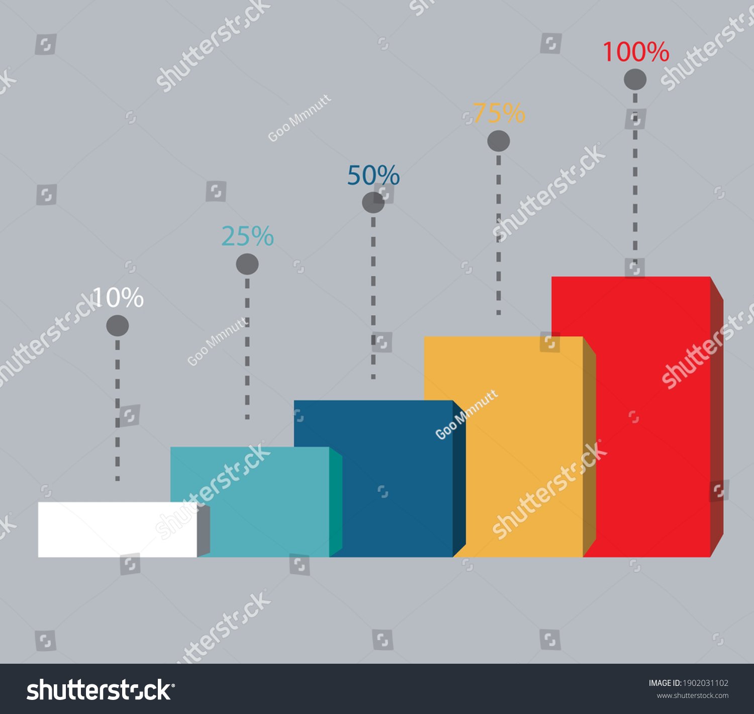 5 Steps Vector Infographic Template Gradient Stock Vector Royalty Free 1902031102 Shutterstock 1411