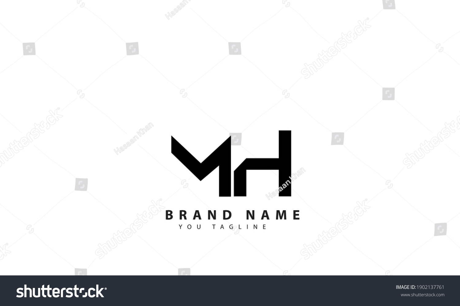 Alphabet Initial Monogram Letters Logo Mh Stock Vector (Royalty Free ...