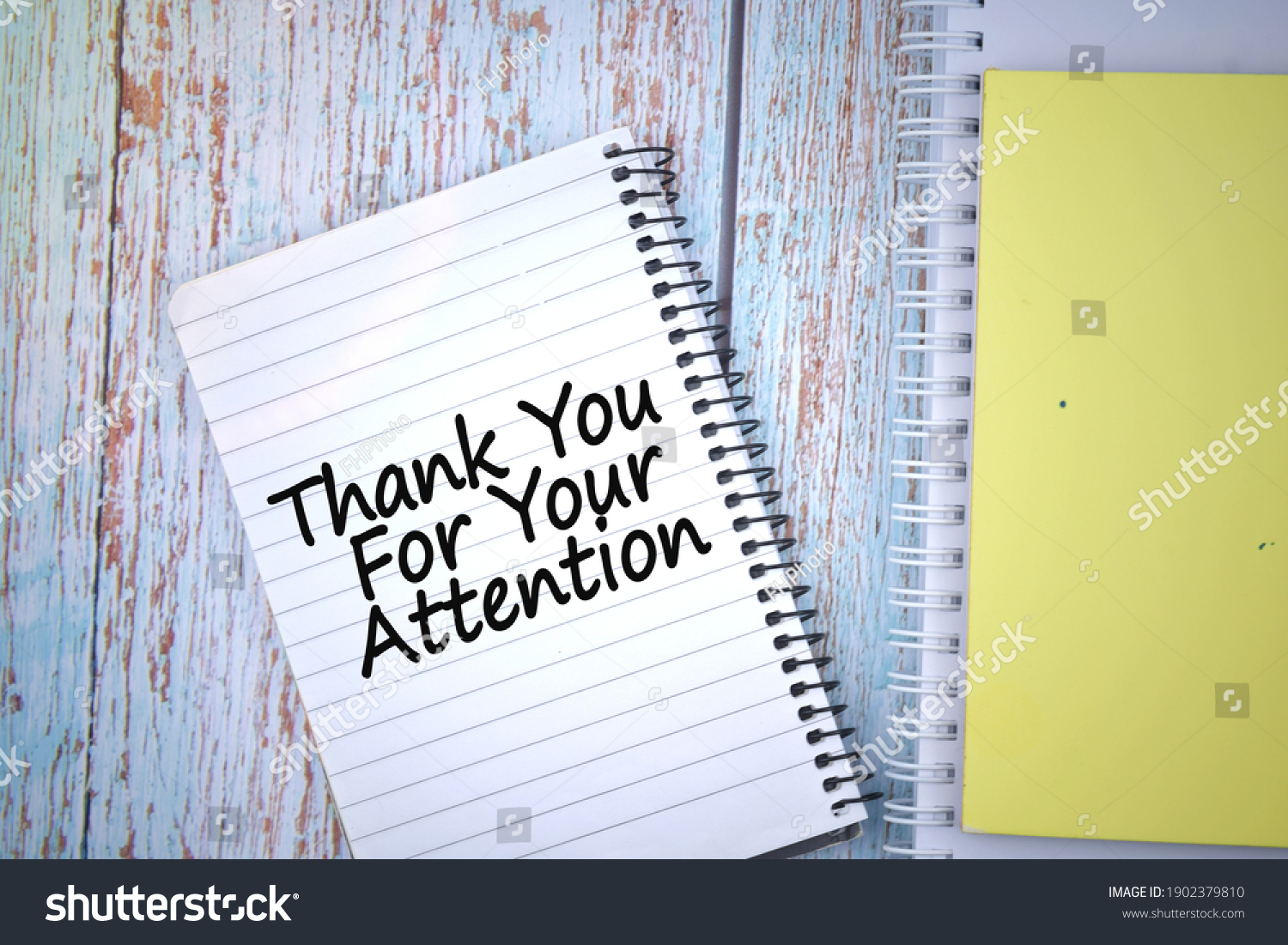 Thank Your Your Attention Wording On Stock Photo 1902379810 | Shutterstock