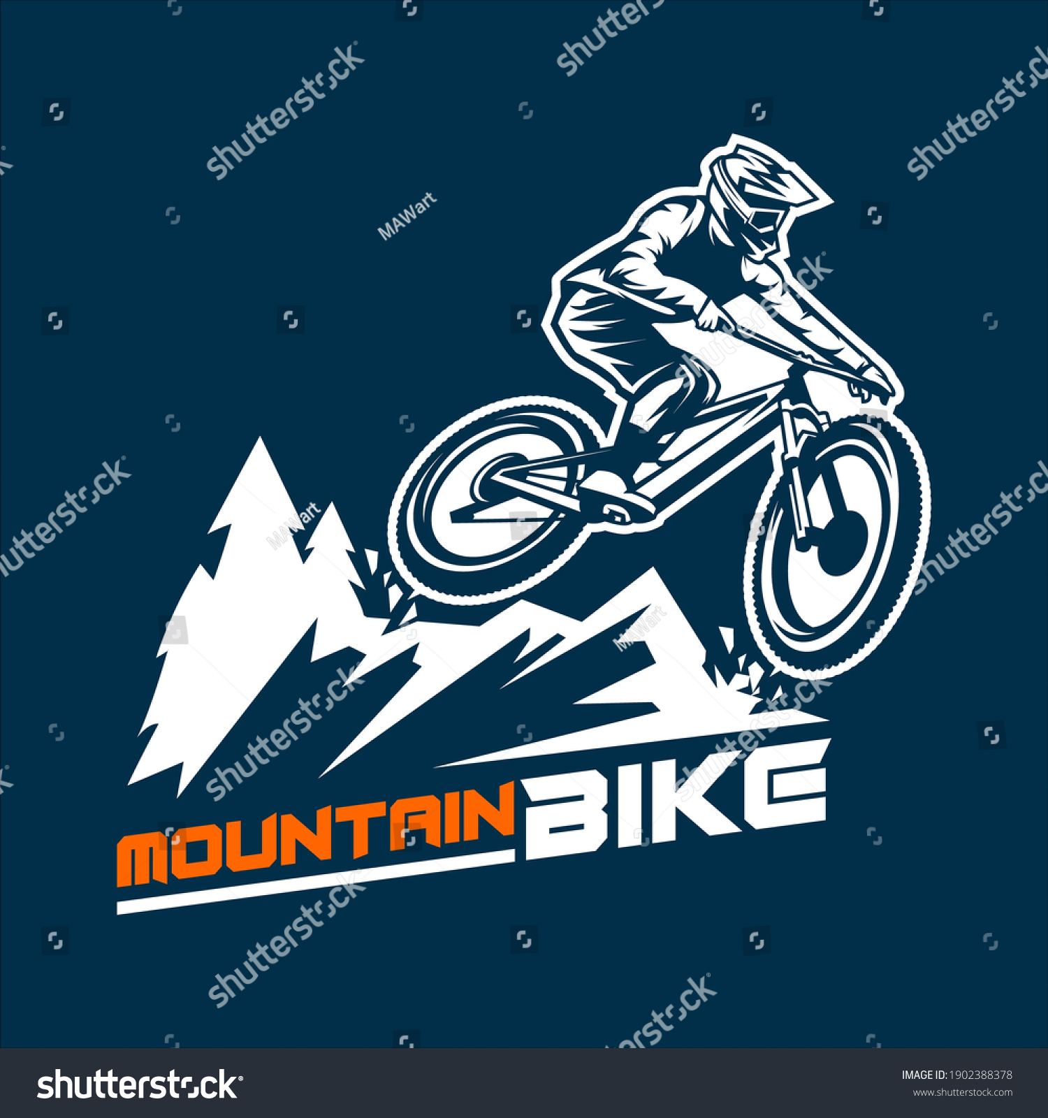 Ride Mountain Bike Logo Vector Art Stock Vector (Royalty Free ...