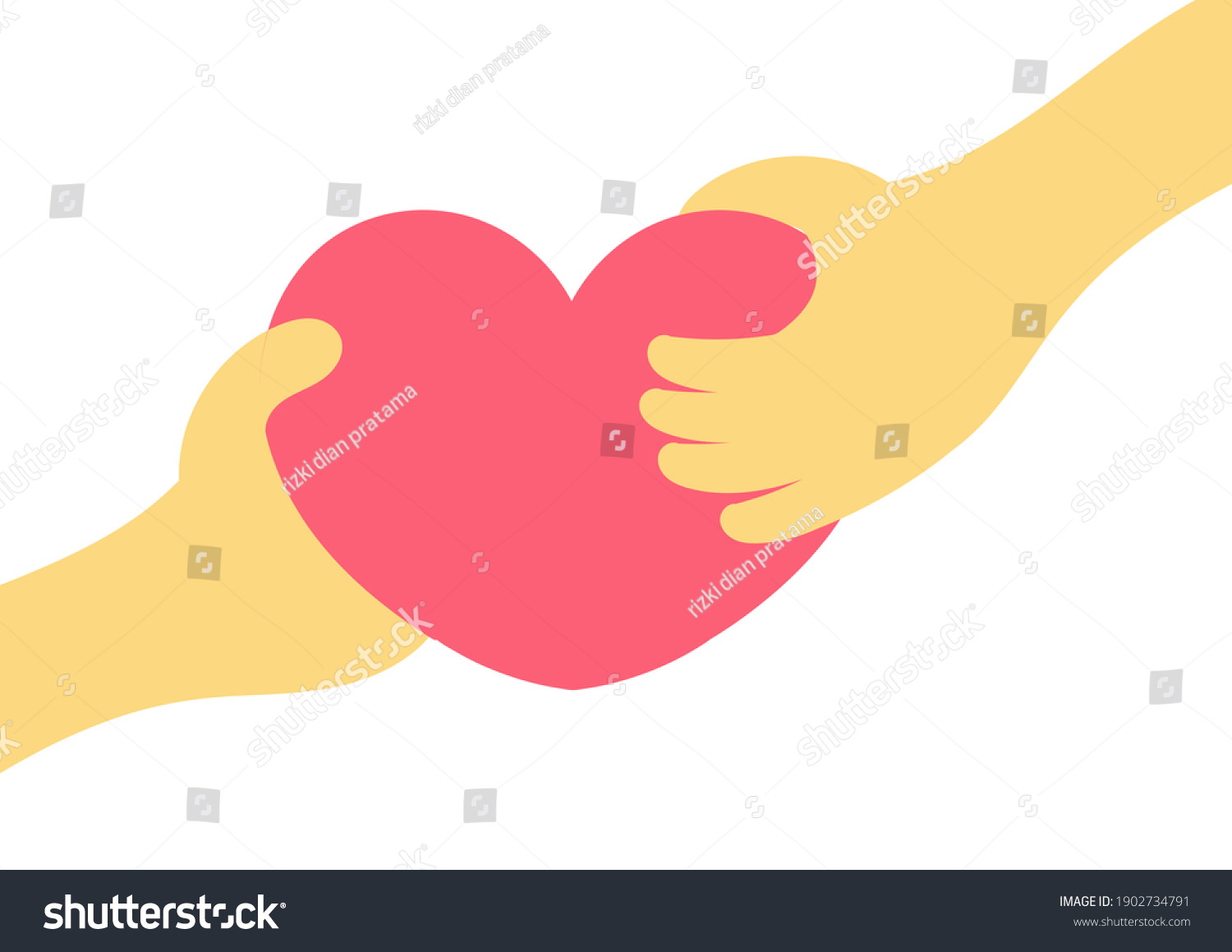 Hands Giving Heart Special Valentines Day Stock Vector (Royalty Free ...