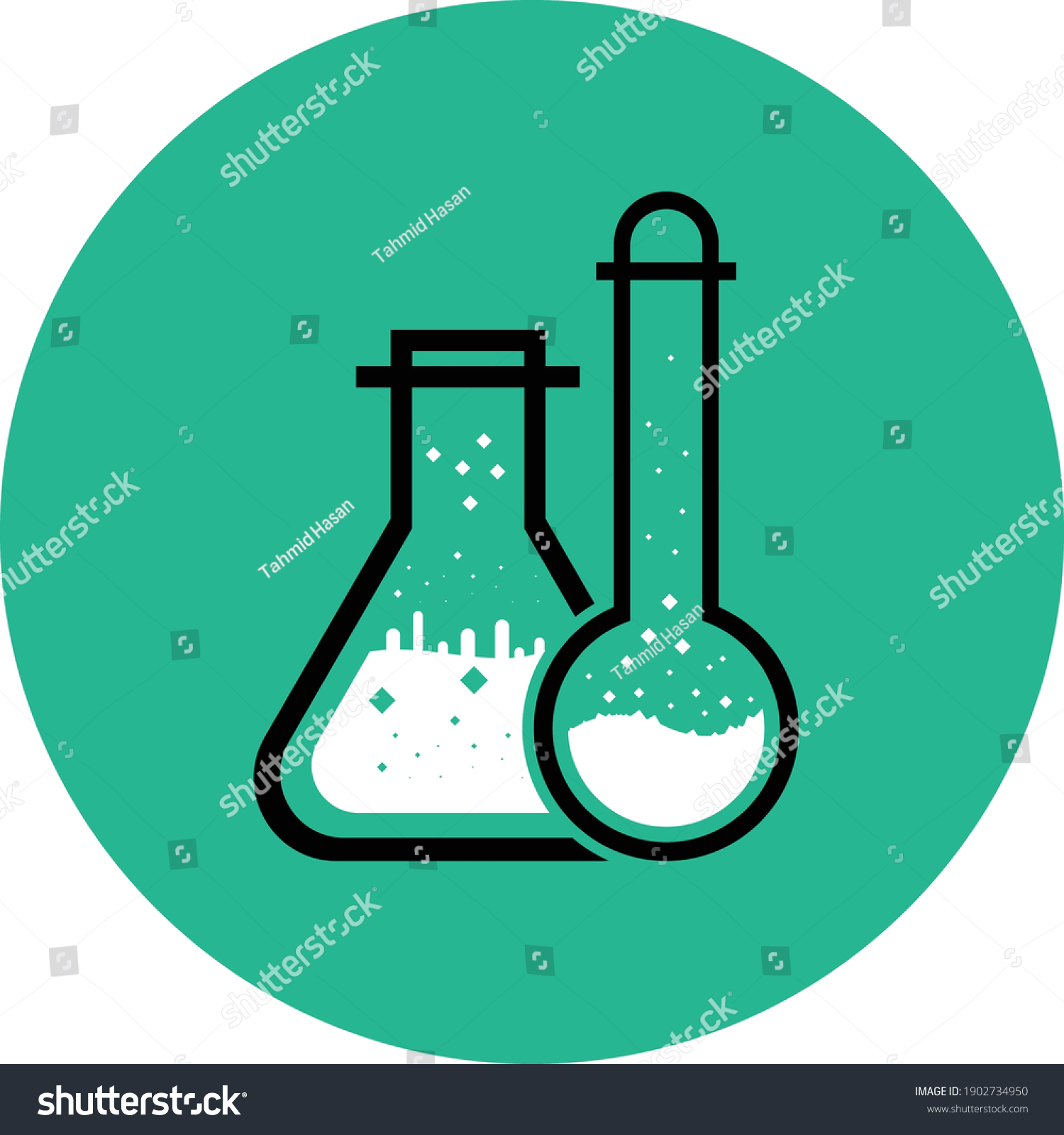 Test Tube Icon Beaker Flask Chemistry Stock Vector (Royalty Free ...