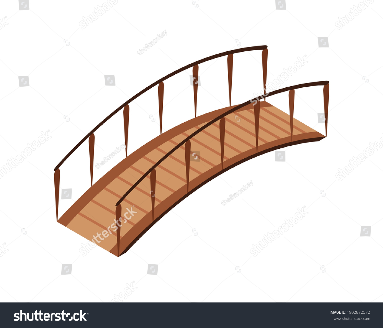 Vector Isometric Bridge Icon 3d Isolated Stock Vector (Royalty Free ...