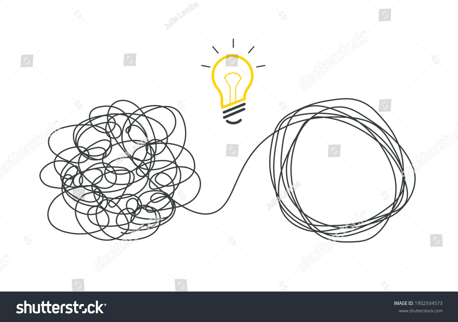 Tangle Tangled Unraveled Abstract Metaphor Business Stock Vector ...