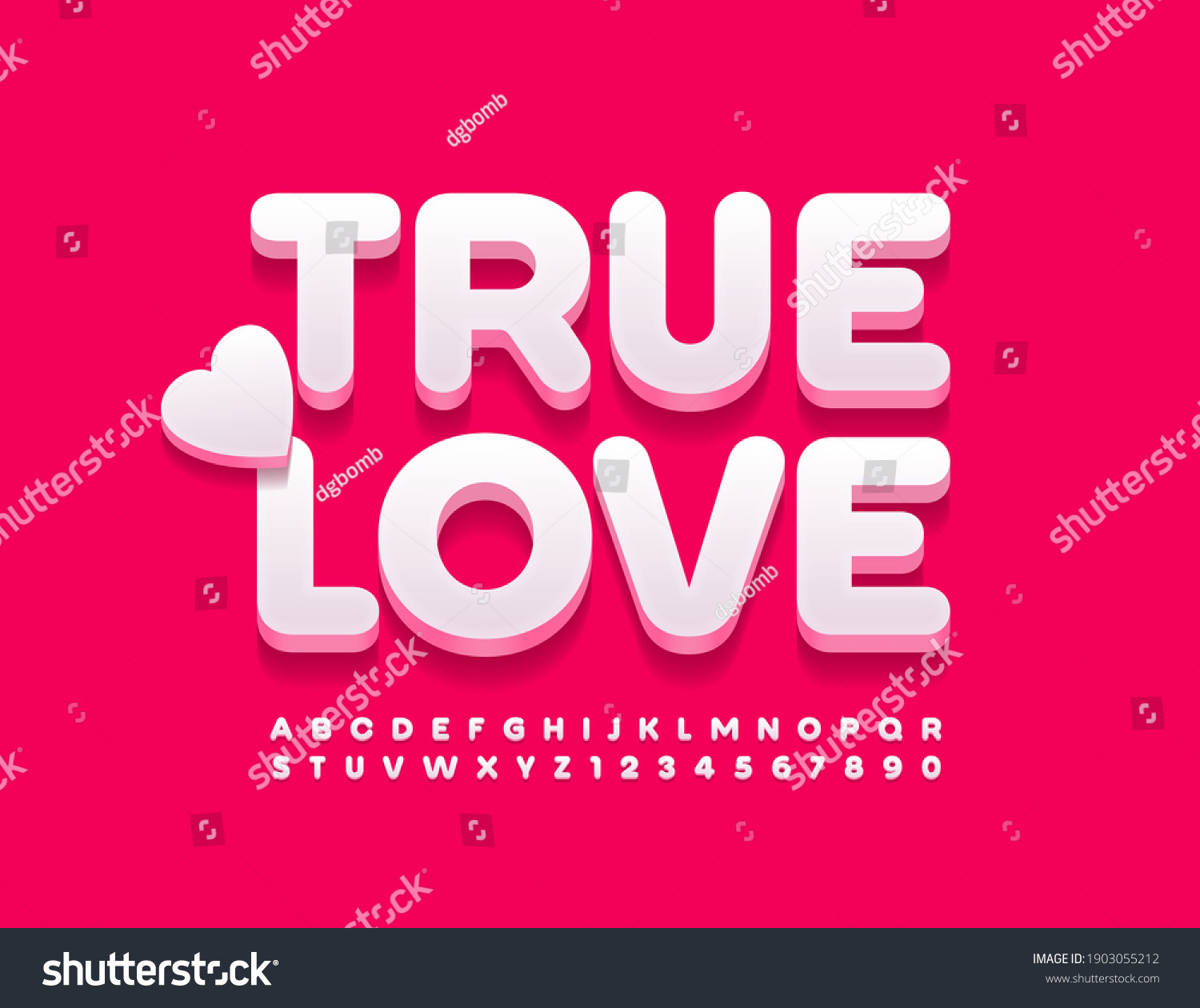 Vector Cute Card True Love Decorative Stock Vector (Royalty Free ...