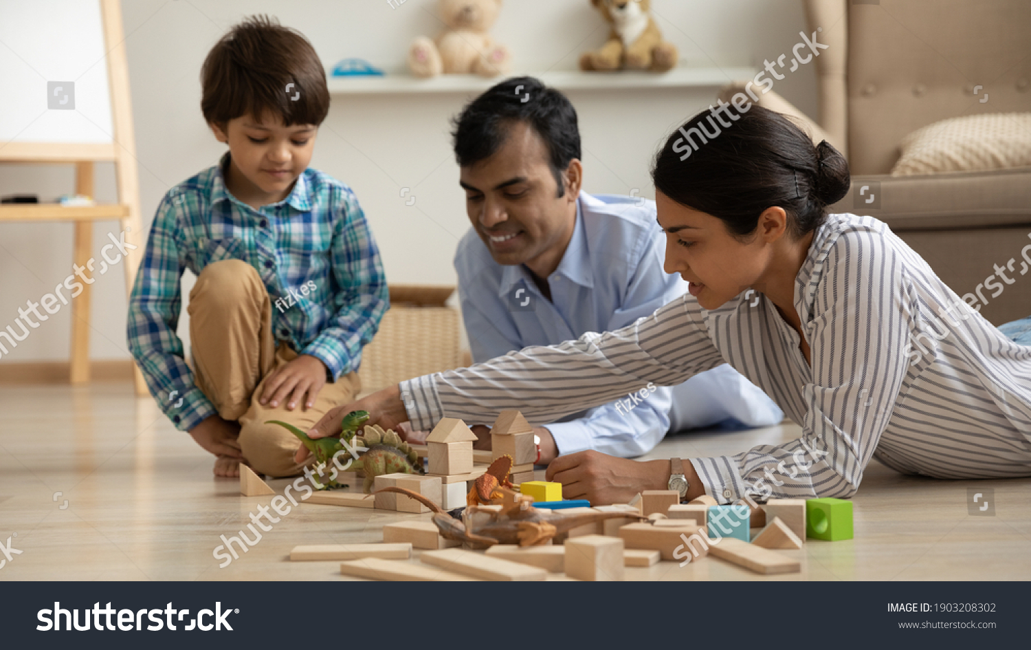 Happy Indian Family Young Mom Dad Stock Photo 1903208302 | Shutterstock