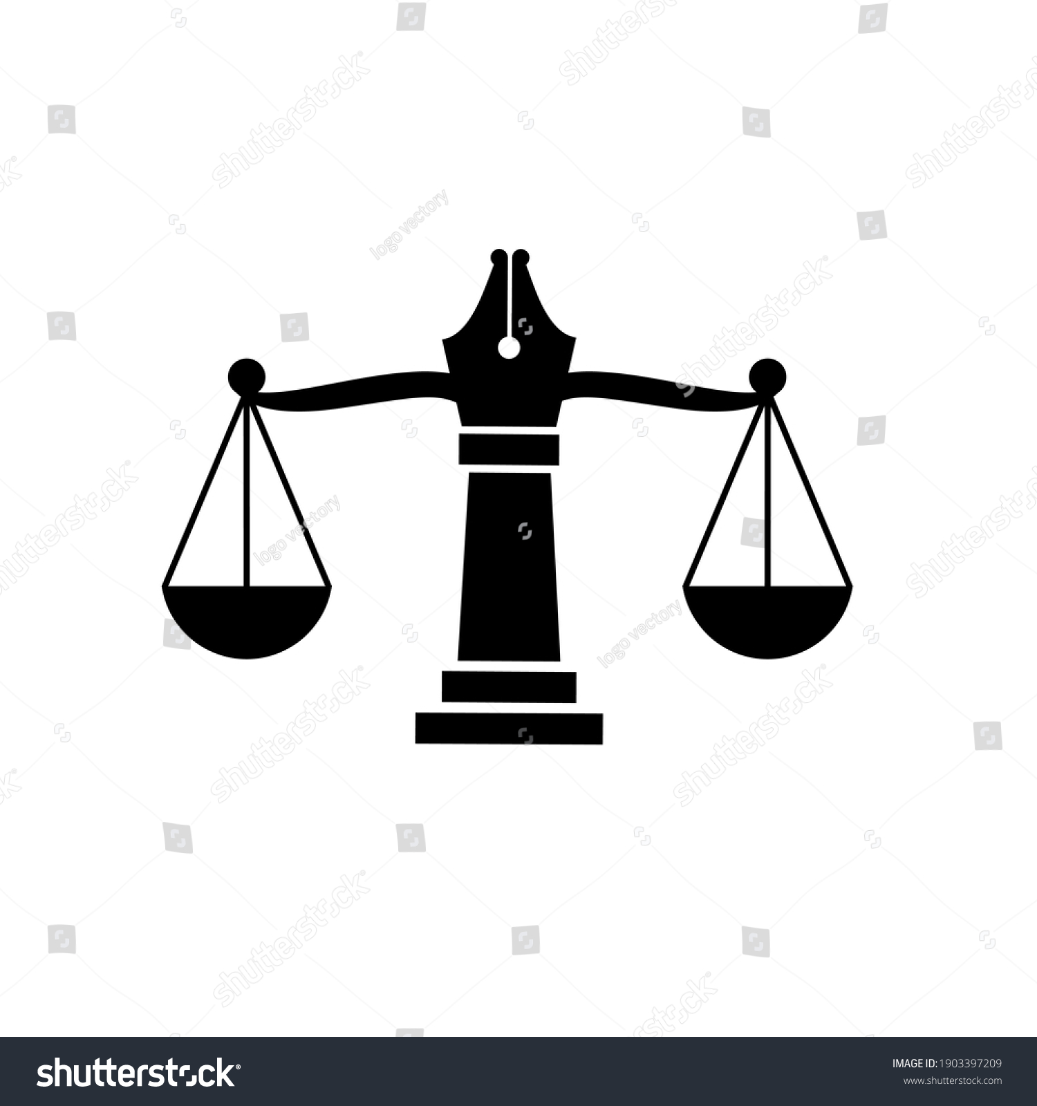 Law Judicial Balance Symbol Justice Scale Stock Vector (Royalty Free ...