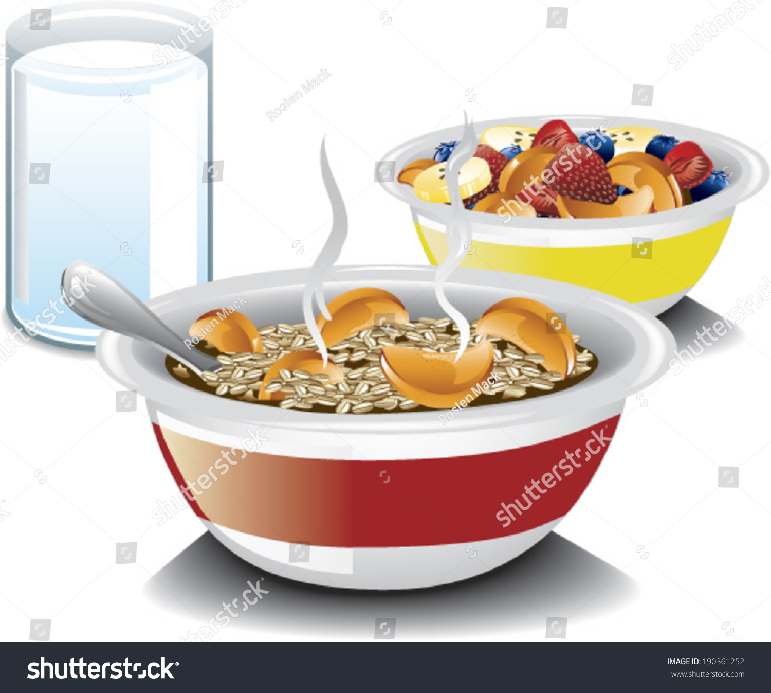 Illustration Complete Breakfast Stock Vector (Royalty Free) 190361252 ...