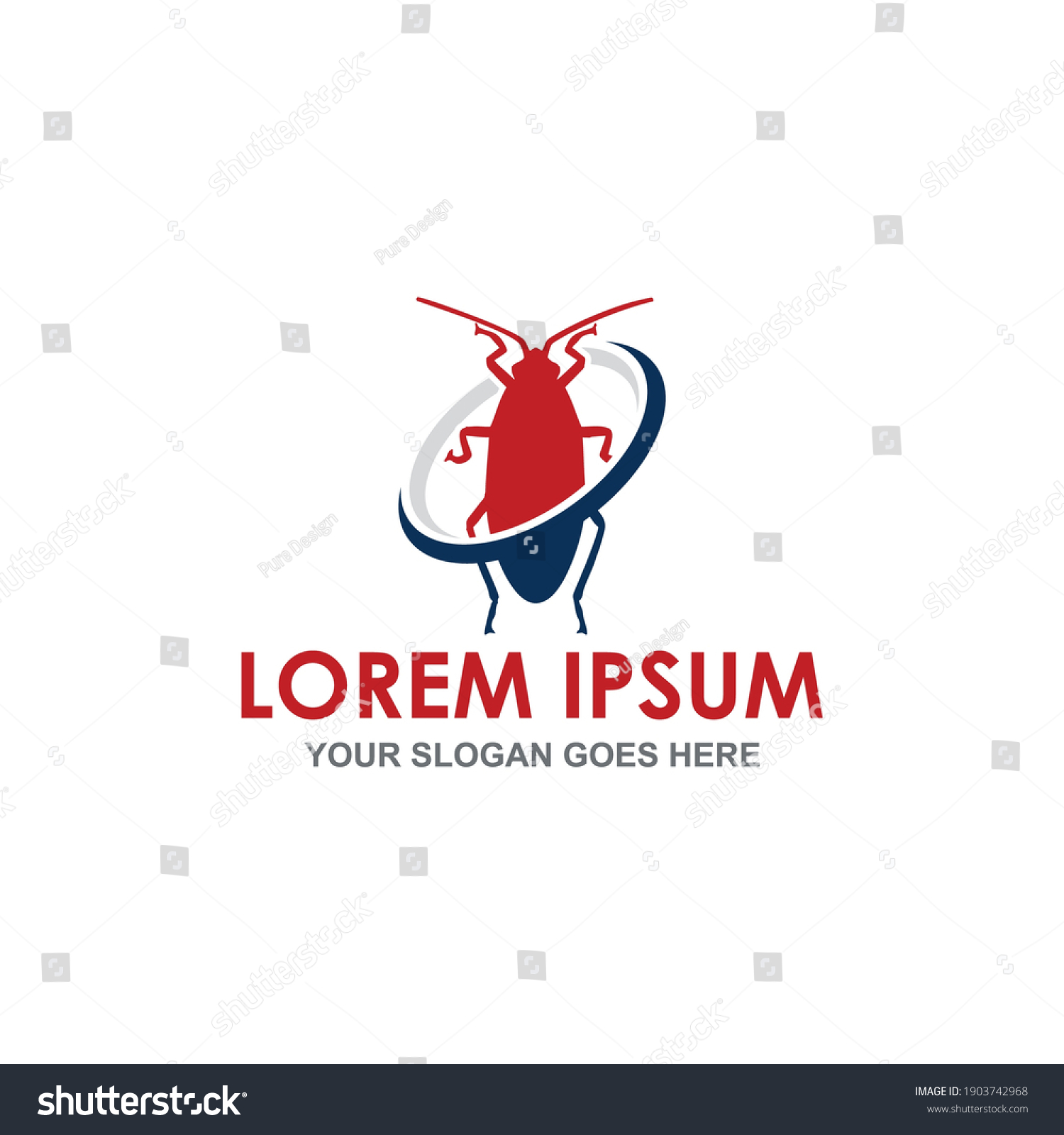 Cockroach Pest Controller Vector Logo Stock Vector (Royalty Free ...