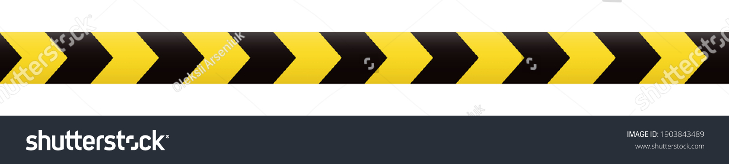 Seamless Barrier Tape Construction Border Black Stock Vector (royalty 