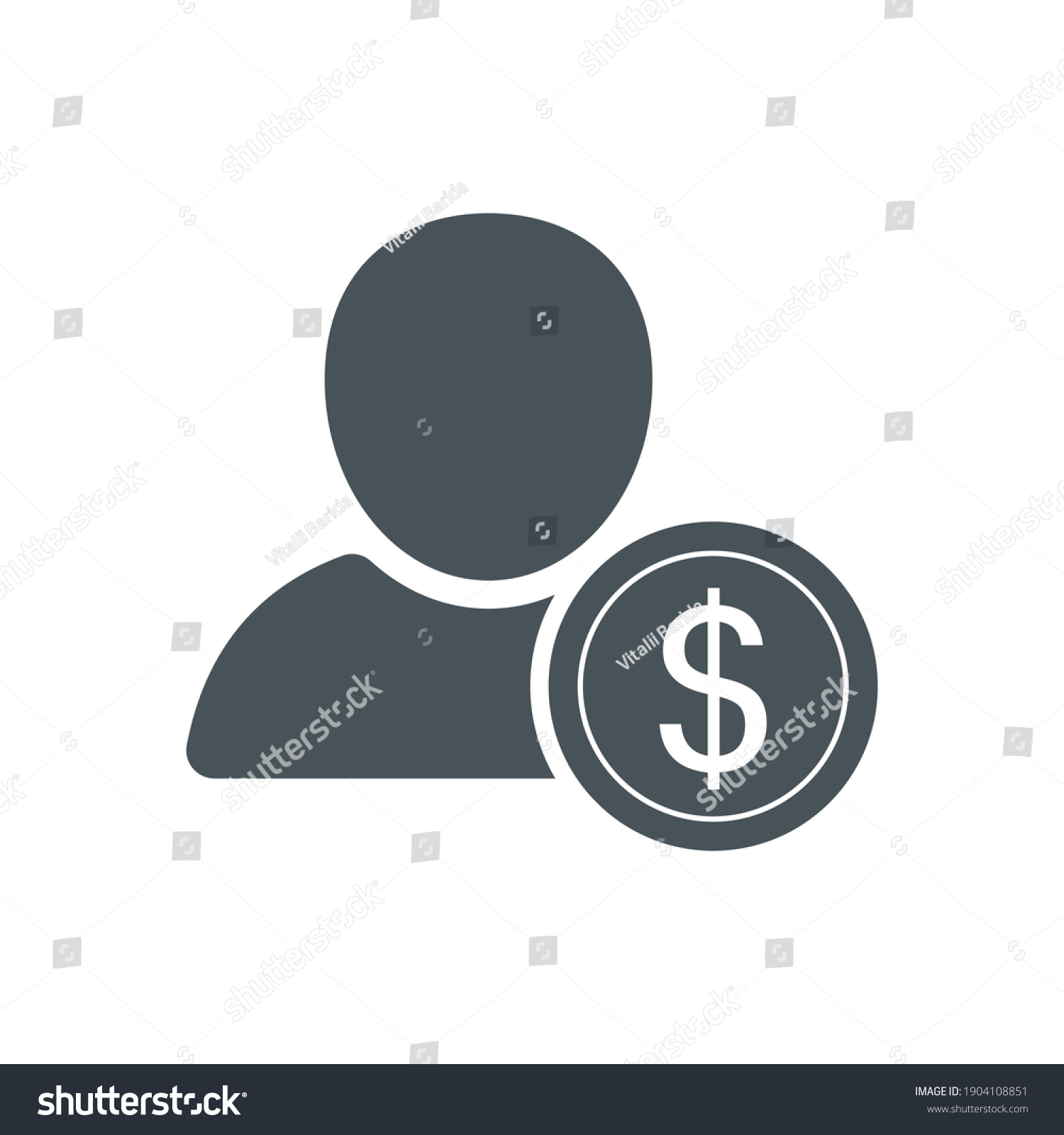 People Money Icon Rich Man Black Stock Vector (Royalty Free) 1904108851 ...