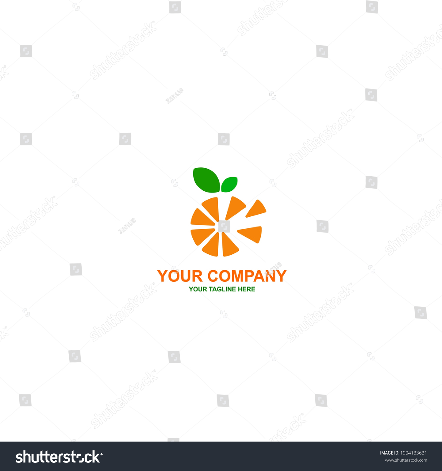 Vector Orange Logo Modern Flat Style Stock Vector (Royalty Free ...