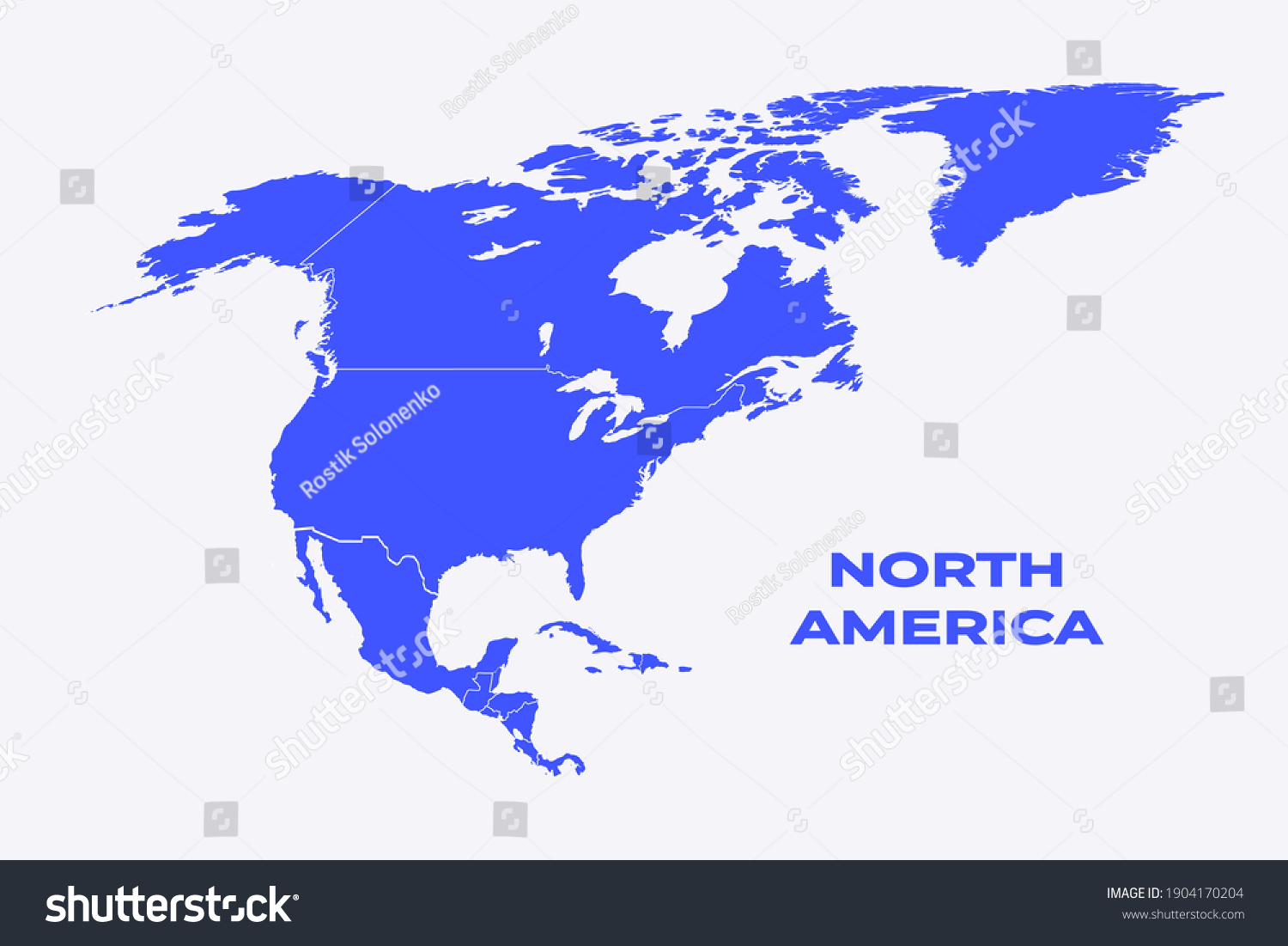 North Central America Map Vector Illustration Stock Vector Royalty Free 1904170204 Shutterstock 6707